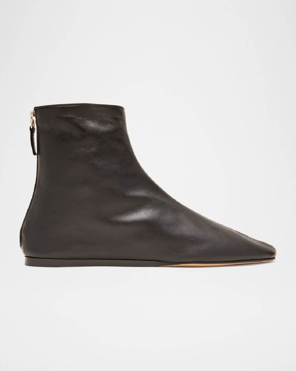Luna Calfskin Zip Booties